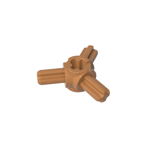 Gobricks,Technic Axle Connector Hub with 3 Axles at 120°,57585