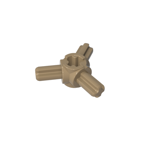 Gobricks,Technic Axle Connector Hub with 3 Axles at 120°,57585