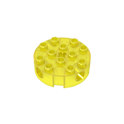 Gobricks,Brick Round 4 x 4 with 4 Side Pin Holes and Center Axle Hole,6222