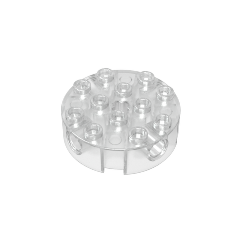 Gobricks,Brick Round 4 x 4 with 4 Side Pin Holes and Center Axle Hole,6222