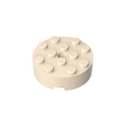 Gobricks,Brick Round 4 x 4 [Centre Hole],87081