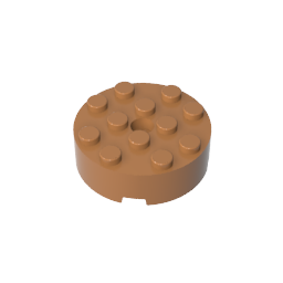 Gobricks,Brick Round 4 x 4 [Centre Hole],87081