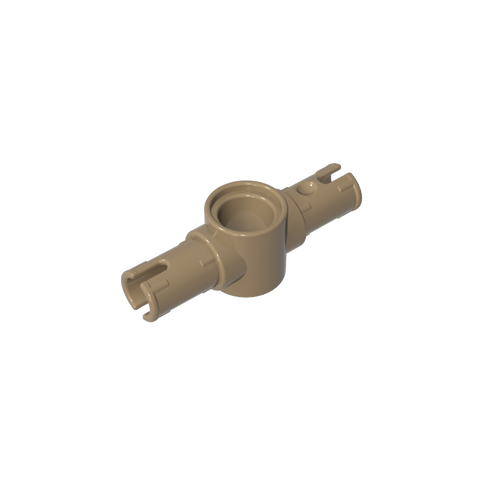 Gobricks,Technic Pin Connector Hub with 2 Pins with Friction Ridges Lengthwise [Big Squared Pin Holes],87082,44874