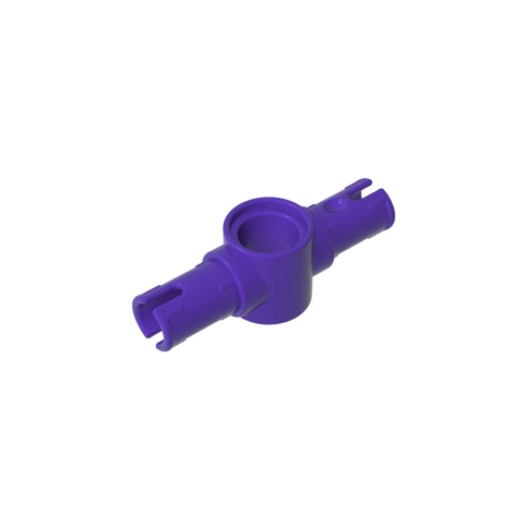 Gobricks,Technic Pin Connector Hub with 2 Pins with Friction Ridges Lengthwise [Big Squared Pin Holes],87082,44874