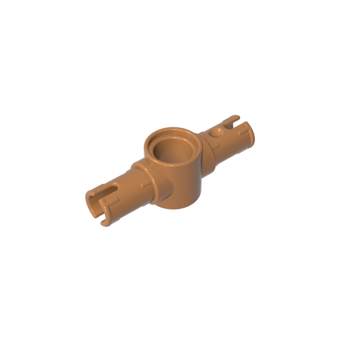 Gobricks,Technic Pin Connector Hub with 2 Pins with Friction Ridges Lengthwise [Big Squared Pin Holes],87082,44874