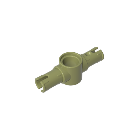 Gobricks,Technic Pin Connector Hub with 2 Pins with Friction Ridges Lengthwise [Big Squared Pin Holes],87082,44874