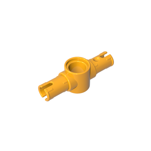 Gobricks,Technic Pin Connector Hub with 2 Pins with Friction Ridges Lengthwise [Big Squared Pin Holes],87082,44874