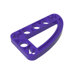 Gobricks,Technic Beam 3 x 5 L-Shape with Quarter Ellipse Thin,32250,65714