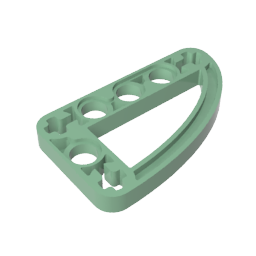 Gobricks,Technic Beam 3 x 5 L-Shape with Quarter Ellipse Thin,32250,65714