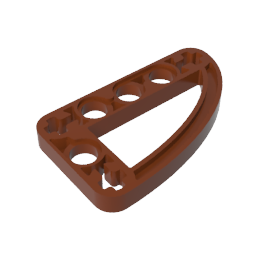 Gobricks,Technic Beam 3 x 5 L-Shape with Quarter Ellipse Thin,32250,65714