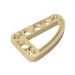 Gobricks,Technic Beam 3 x 5 L-Shape with Quarter Ellipse Thin,32250,65714