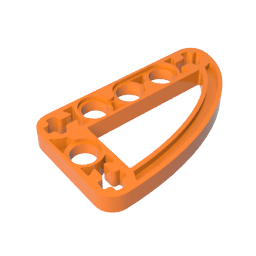 Gobricks,Technic Beam 3 x 5 L-Shape with Quarter Ellipse Thin,32250,65714