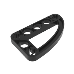 Gobricks,Technic Beam 3 x 5 L-Shape with Quarter Ellipse Thin,32250,65714