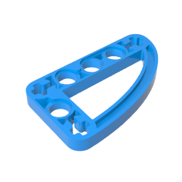 Gobricks,Technic Beam 3 x 5 L-Shape with Quarter Ellipse Thin,32250,65714