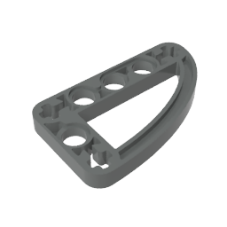 Gobricks,Technic Beam 3 x 5 L-Shape with Quarter Ellipse Thin,32250,65714