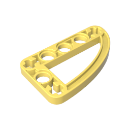 Gobricks,Technic Beam 3 x 5 L-Shape with Quarter Ellipse Thin,32250,65714