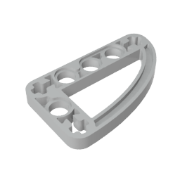 Gobricks,Technic Beam 3 x 5 L-Shape with Quarter Ellipse Thin,32250,65714