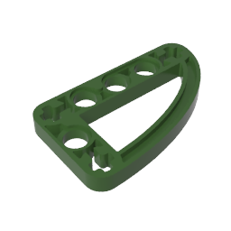 Gobricks,Technic Beam 3 x 5 L-Shape with Quarter Ellipse Thin,32250,65714
