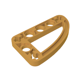 Gobricks,Technic Beam 3 x 5 L-Shape with Quarter Ellipse Thin,32250,65714