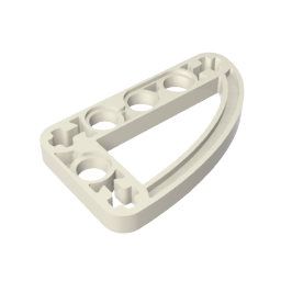 Gobricks,Technic Beam 3 x 5 L-Shape with Quarter Ellipse Thin,32250,65714