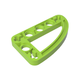 Gobricks,Technic Beam 3 x 5 L-Shape with Quarter Ellipse Thin,32250,65714