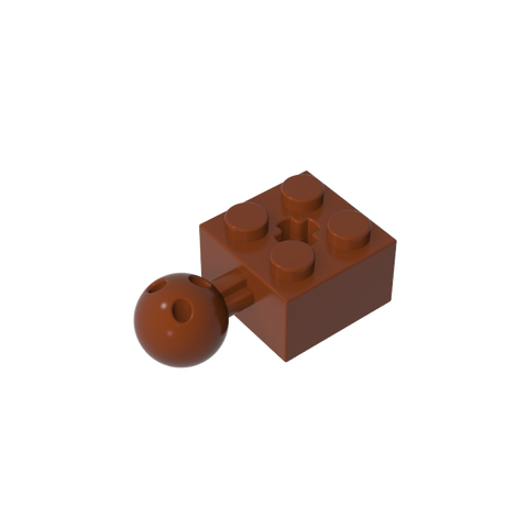 Gobricks,Technic Brick Modified 2 x 2 with Ball and Axle Hole, with 6 Holes in Ball,57909,57909b,57909a