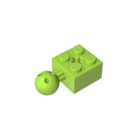 Gobricks,Technic Brick Modified 2 x 2 with Ball and Axle Hole, with 6 Holes in Ball,57909,57909b,57909a