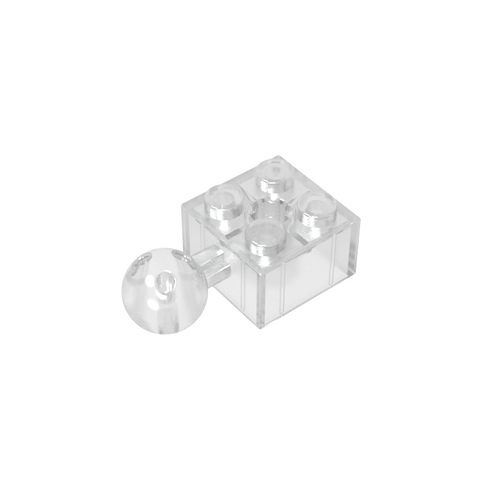 Gobricks,Technic Brick Modified 2 x 2 with Ball and Axle Hole, with 6 Holes in Ball,57909,57909b,57909a