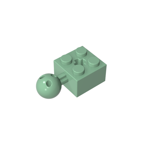 Gobricks,Technic Brick Modified 2 x 2 with Ball and Axle Hole, with 6 Holes in Ball,57909,57909b,57909a