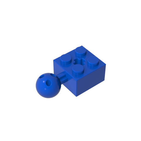 Gobricks,Technic Brick Modified 2 x 2 with Ball and Axle Hole, with 6 Holes in Ball,57909,57909b,57909a