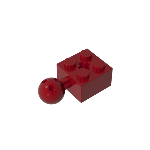 Gobricks,Technic Brick Modified 2 x 2 with Ball and Axle Hole, with 6 Holes in Ball,57909,57909b,57909a