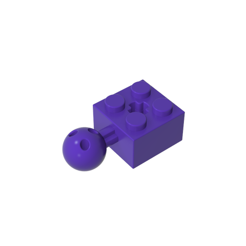 Gobricks,Technic Brick Modified 2 x 2 with Ball and Axle Hole, with 6 Holes in Ball,57909,57909b,57909a