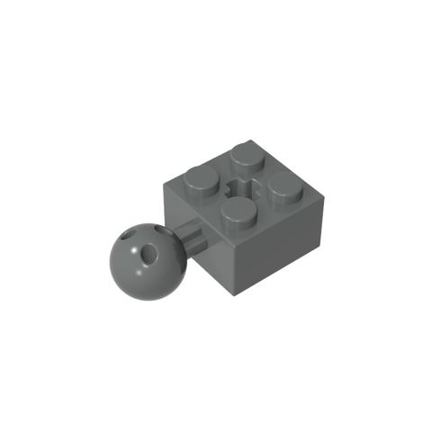 Gobricks,Technic Brick Modified 2 x 2 with Ball and Axle Hole, with 6 Holes in Ball,57909,57909b,57909a