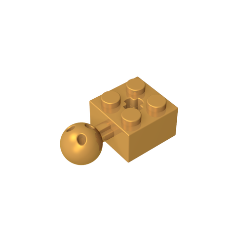 Gobricks,Technic Brick Modified 2 x 2 with Ball and Axle Hole, with 6 Holes in Ball,57909,57909b,57909a