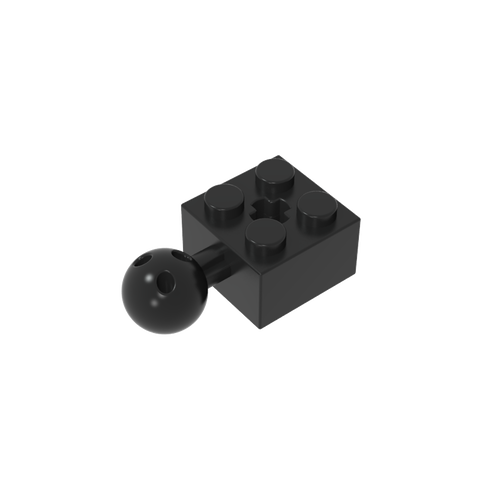 Gobricks,Technic Brick Modified 2 x 2 with Ball and Axle Hole, with 6 Holes in Ball,57909,57909b,57909a