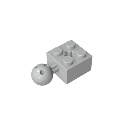 Gobricks,Technic Brick Modified 2 x 2 with Ball and Axle Hole, with 6 Holes in Ball,57909,57909b,57909a