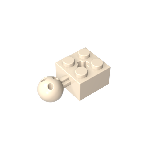 Gobricks,Technic Brick Modified 2 x 2 with Ball and Axle Hole, with 6 Holes in Ball,57909,57909b,57909a