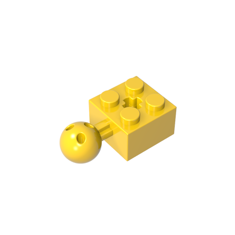 Gobricks,Technic Brick Modified 2 x 2 with Ball and Axle Hole, with 6 Holes in Ball,57909,57909b,57909a