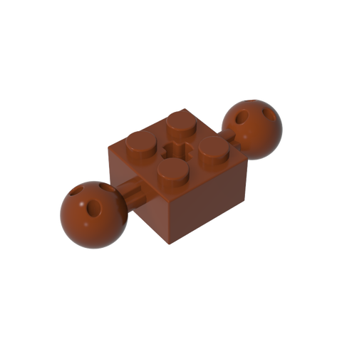 Gobricks,Technic Brick Special 2 x 2 with 10.2mm Balls with Holes and Axle Hole,17114,57908