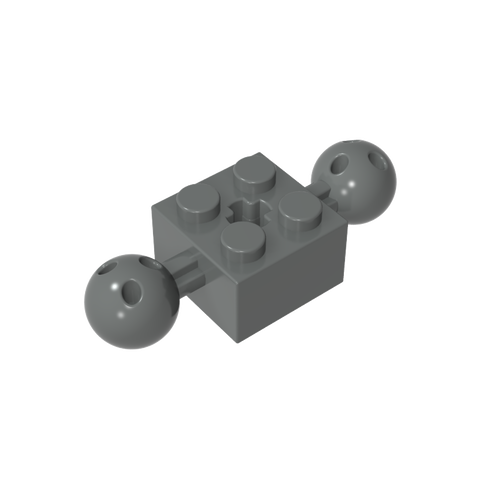 Gobricks,Technic Brick Special 2 x 2 with 10.2mm Balls with Holes and Axle Hole,17114,57908