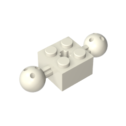 Technic Brick Special 2 x 2 with 10.2mm Balls with Holes and Axle Hole,17114