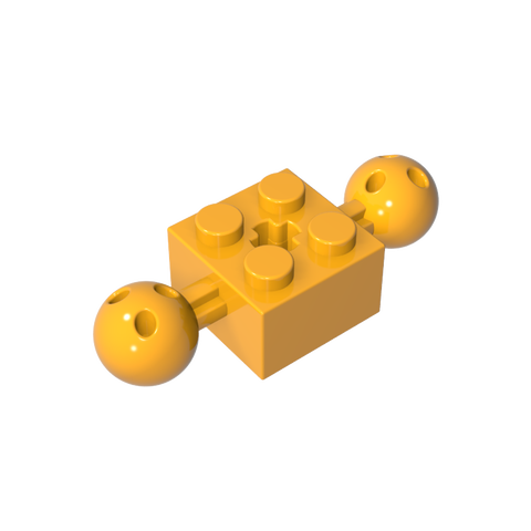 Gobricks,Technic Brick Special 2 x 2 with 10.2mm Balls with Holes and Axle Hole,17114,57908