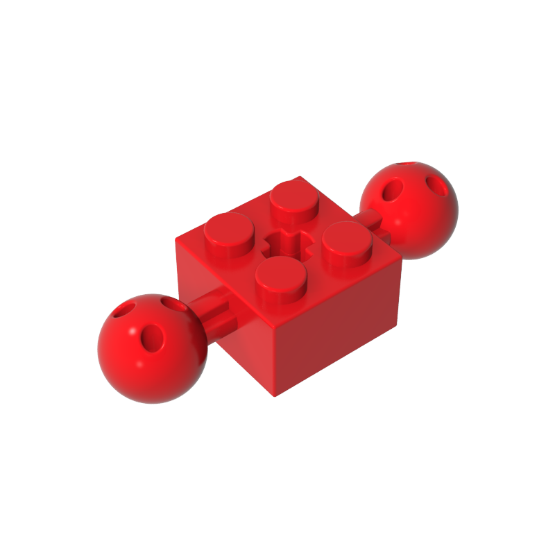 Gobricks,Technic Brick Special 2 x 2 with 10.2mm Balls with Holes and Axle Hole,17114,57908
