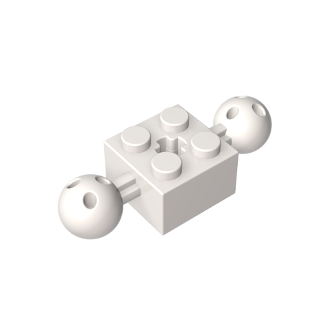 Gobricks,Technic Brick Special 2 x 2 with 10.2mm Balls with Holes and Axle Hole,17114,57908
