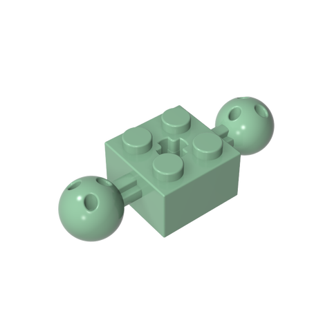 Gobricks,Technic Brick Special 2 x 2 with 10.2mm Balls with Holes and Axle Hole,17114,57908