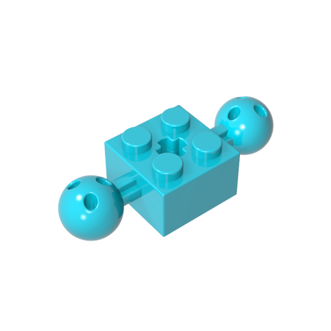 Gobricks,Technic Brick Special 2 x 2 with 10.2mm Balls with Holes and Axle Hole,17114,57908