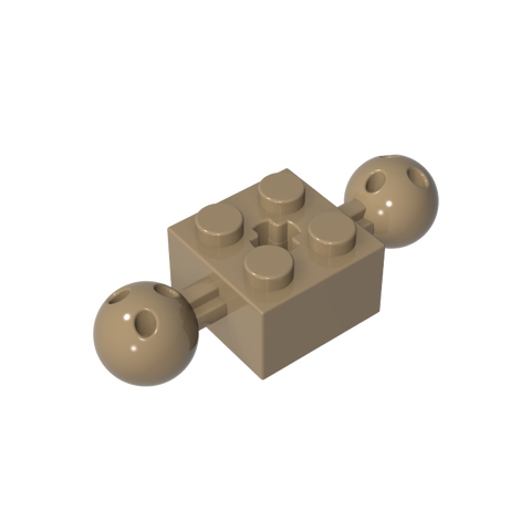 Gobricks,Technic Brick Special 2 x 2 with 10.2mm Balls with Holes and Axle Hole,17114,57908