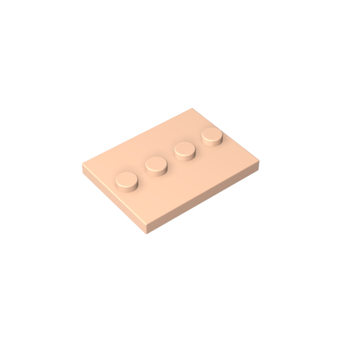 Gobricks,Plate Special 3 x 4 with 1 x 4 Center Studs [Plain],88646,17836