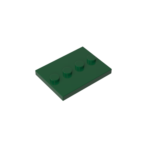 Gobricks,Plate Special 3 x 4 with 1 x 4 Center Studs [Plain],88646,17836