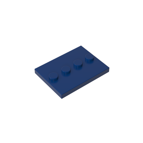 Gobricks,Plate Special 3 x 4 with 1 x 4 Center Studs [Plain],88646,17836